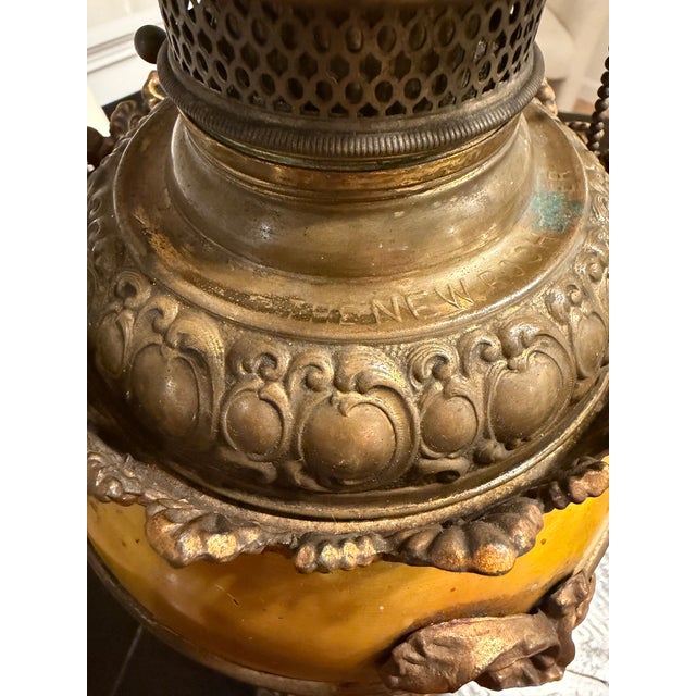 Peach Antique Figural Rochester Lamp Company New Rochester Lamp. For Sale - Image 8 of 18