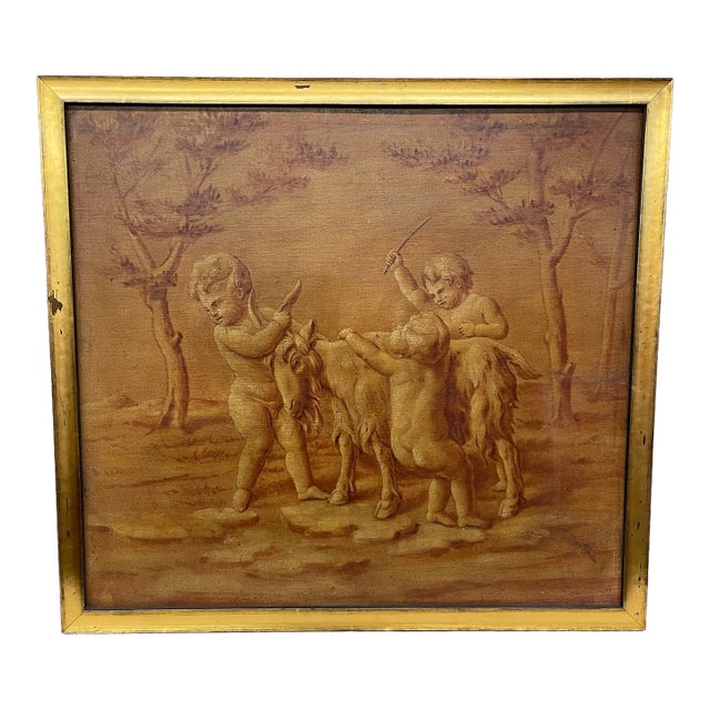 Late 19th Century French Oil Painting Grisaille Style - Unsigned For Sale