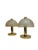 Brass and Relief Glass Mushroom Table Lamps from Peill & Putzler, 1970s, Set of 2 For Sale - Image 4 of 12
