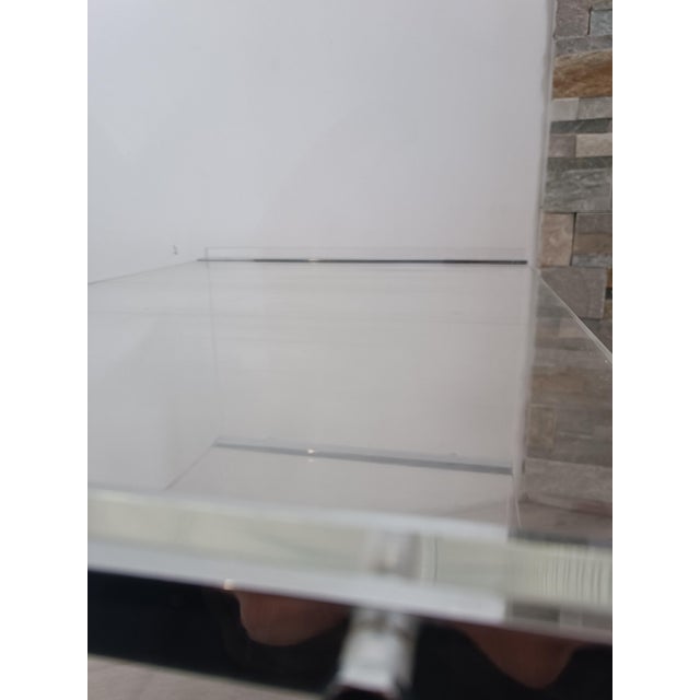 Silver Table on Casters attributed to David Lange for Les Invisibles Du Marais, 1970s For Sale - Image 8 of 14