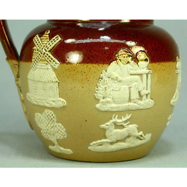 Brown 1800's Doulton Lambeth Glazed Stoneware Jug Hunting Scene For Sale - Image 8 of 13