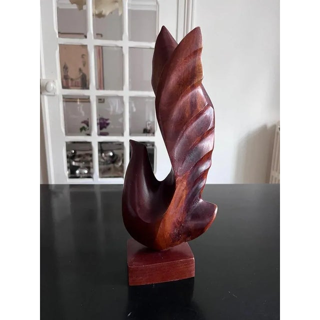 Scandinavian Wooden Bird Sculpture For Sale - Image 9 of 9