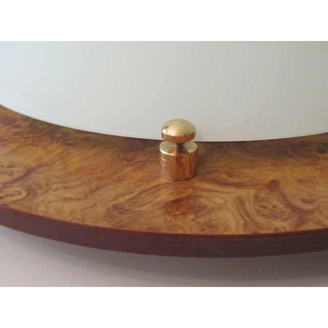 Vintage Ceiling Lamp in Glass and Faux Burlwood, Spain, 1970 For Sale - Image 6 of 13