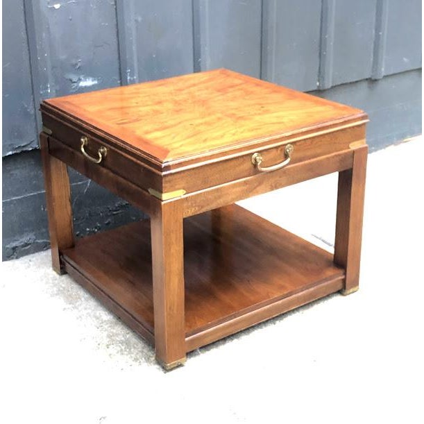 Vintage 1970s Lane campaign-style 2-tier coffee table or end table. A few small surface scratches as shown in detail pics...