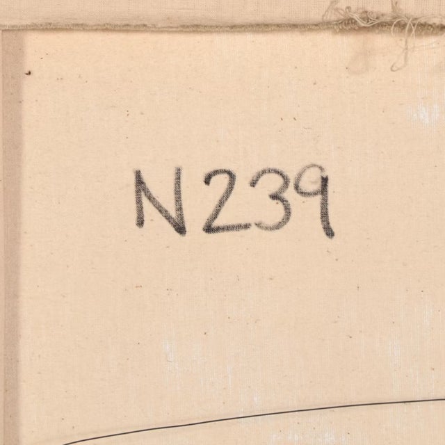 Black 1970s Gino Hollander Oil Painting Abstract Expressionist, Framed For Sale - Image 8 of 10