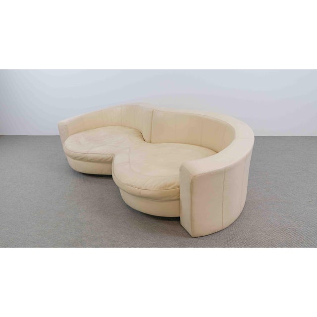 2000 - 2009 Eves Island Cream Four-Seater Sofa in Leather from Bretz, 2000s For Sale - Image 5 of 18