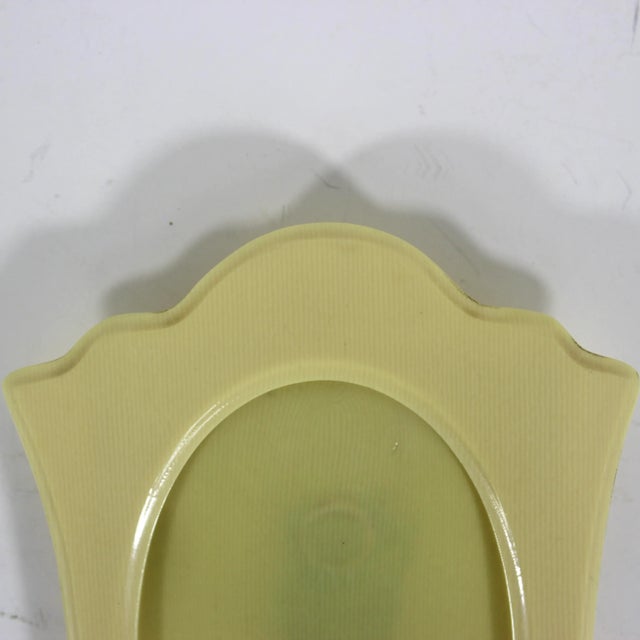 Early 20th Century Antique French Ivory Celluloid Oval Picture Frame Easel Back For Sale - Image 5 of 8