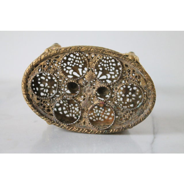 Vintage Hollywood Regency Style Ormolu Lipstick Holder W/ Cherub Motif For Sale - Image 9 of 10