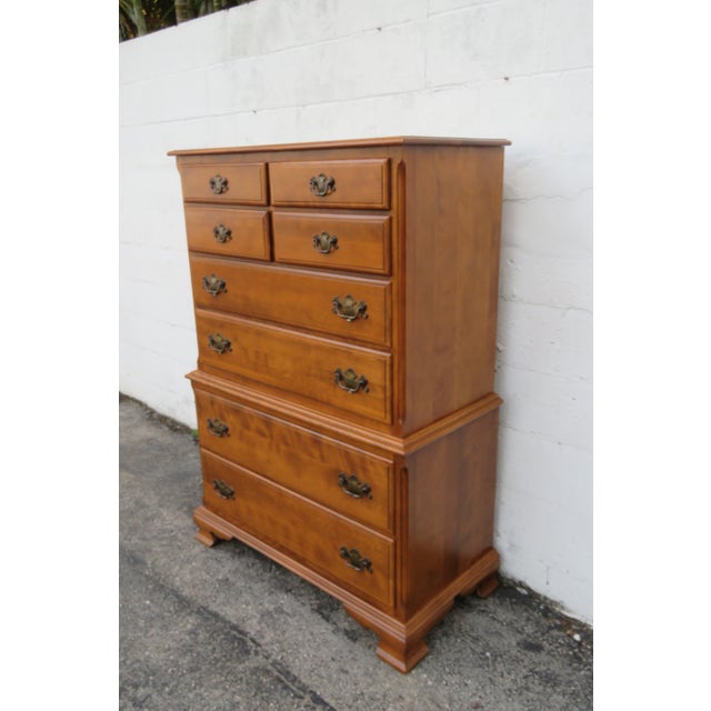 This Chest of Drawers is made of wood, solid wood, solid maple, and metal. This Chest of Drawers has beautiful Traditional...