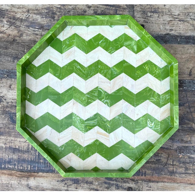 Vintage Herringbone Stone Tray For Sale - Image 4 of 12