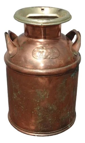 Antique Copper Milk Can by Lakeville Creamery Company 1898 for Ernest Swift Lh10