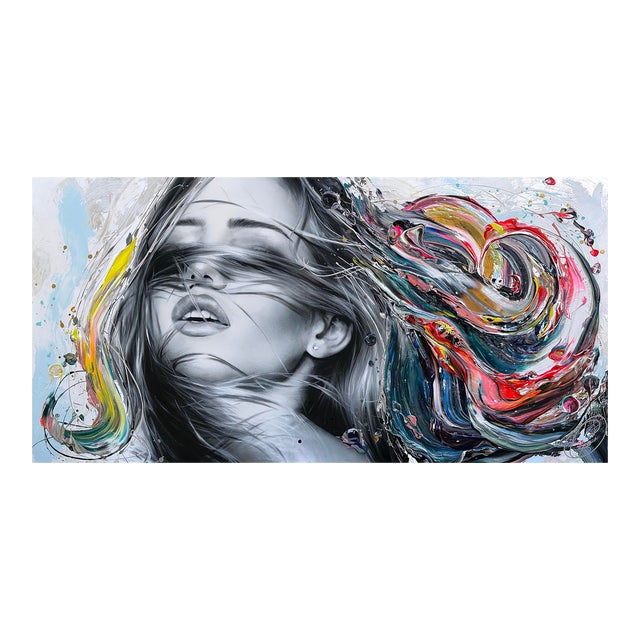 Imagine We Make It Happen - Impasto Thick Paint Colorful Figurative Original Artwork by Cynthia Coulombe-Bégin For Sale