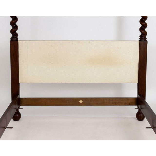 Traditional Baker Furniture Britannia Walnut Full-Size Four-Poster Canopy Bed Frame For Sale - Image 3 of 9