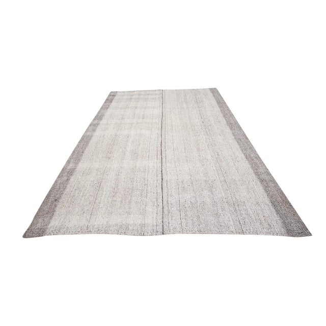 Handwoven vintage modern kilim rug from Adana Region of Turkey. Approximately 50-60 years old. In very good condition.