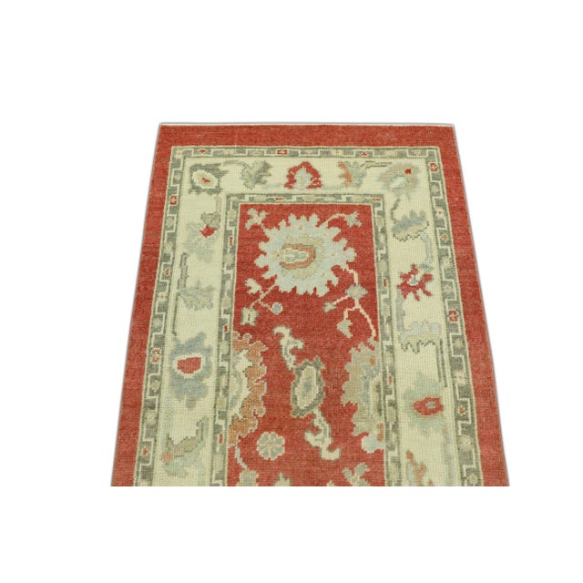 Modern Turkish Oushak Rug 2'10" x 5' For Sale - Image 4 of 6