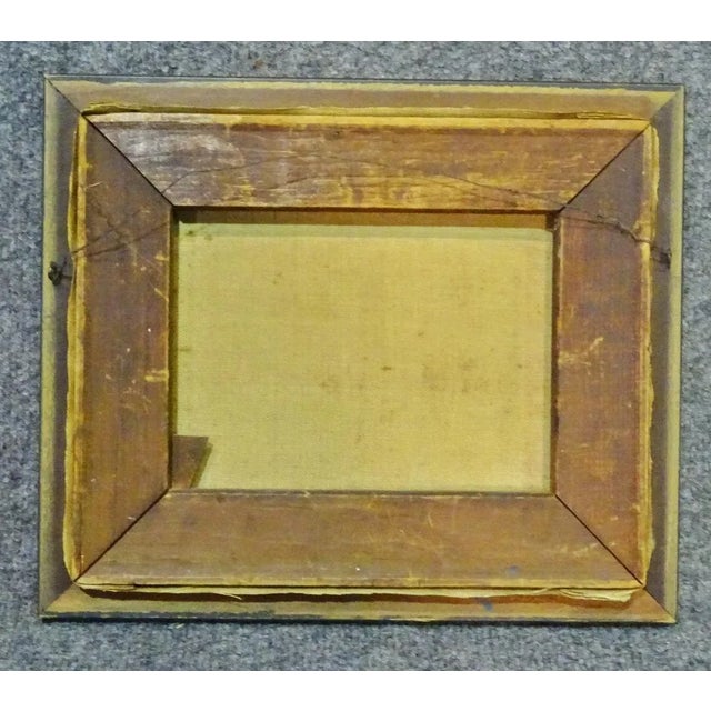 Antique 19th Century Oil Painting of a Rural Coastal Scene Gilt Frame For Sale - Image 4 of 6