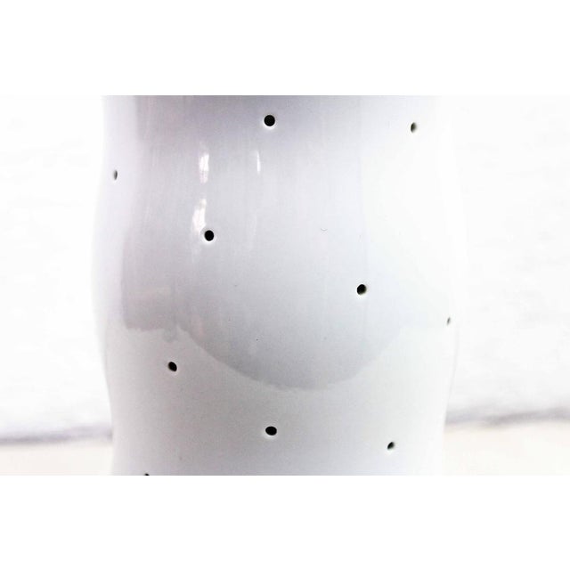 Perforated Ceramic Table Lamp, 1970s For Sale - Image 6 of 11
