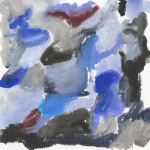 "Blue Mood" Abstract Print - 40" X 40"