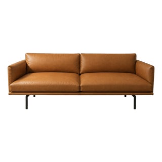 Muuto Outline Two-Seater Sofa in Cognac Refine Leather by Anderssen & Voll, 2010s For Sale