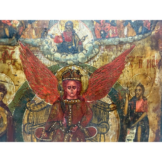 Antique 1800's Russian Orthodox Icon Sophia, the Holy Wisdom of God Oil Painting For Sale - Image 14 of 15