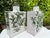 Hollywood Regency Antique Hand-Painted Olive Motif Crackle Glazed Pottery Vessels, Pair For Sale - Image 3 of 14