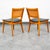 Brown Mid Century Modern Dining Chairs Set 5 Cane Vintage Black Oak Wood Vintage MCM For Sale - Image 8 of 10