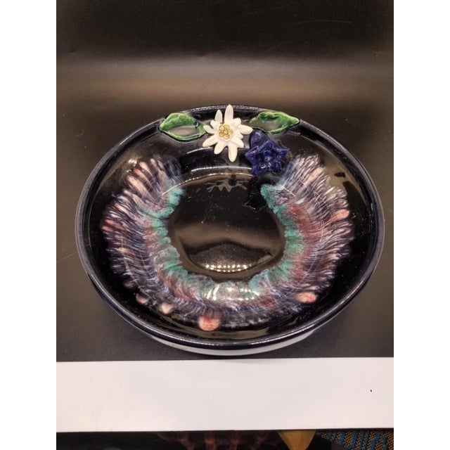 Vintage 55 Jahre Osterr Edel Austrian Glazed Art Pottery Bowl For Sale - Image 4 of 4