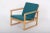 Børge Mogensen chair with runners, model 2256. Made by Fredericia Furniture. Renovated. Oak soaped and new cushions with...