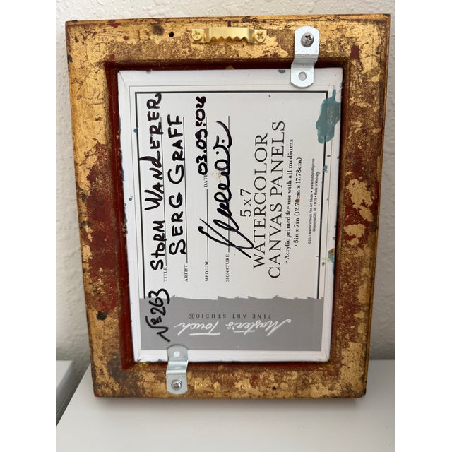 Set of 3 Small Serg Graff Nautical Paintings Framed Sailing Ship Seascapes Art For Sale - Image 9 of 10