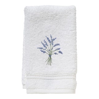 Heather Terry Guest Towel, Embroidered For Sale
