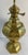 20th Century Indian Engraved Brass Table Lamp With Floral Decoration For Sale - Image 4 of 7
