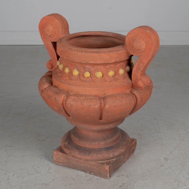 19th Century French Terracotta Garden Urn by Perrusson For Sale In Orlando - Image 6 of 11