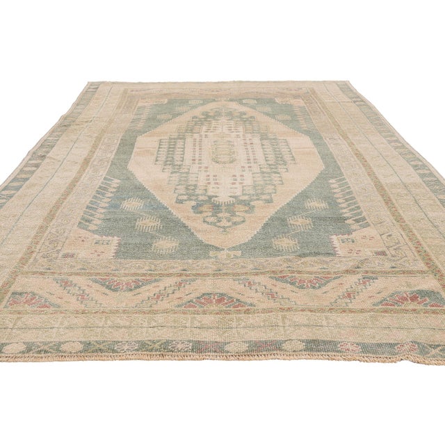 Contemporary Vintage Turkish Oushak Rug, 05'02 X 09'04 For Sale - Image 3 of 10