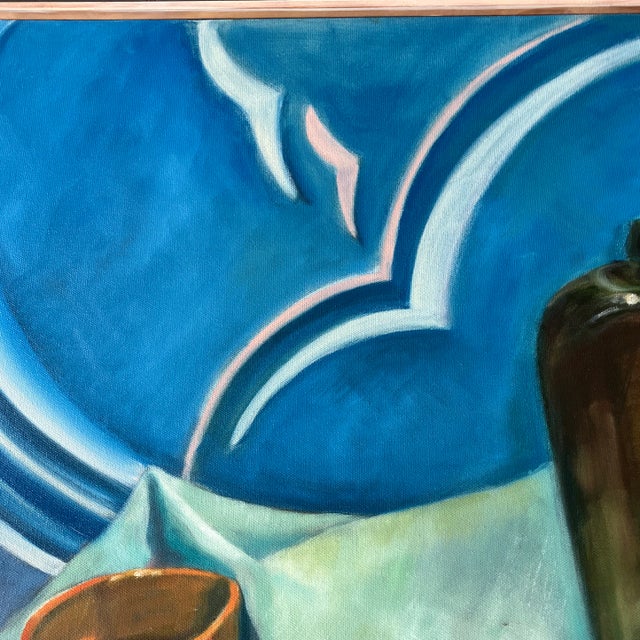 1990’s Original Pafa Student Abstract Still Life Painting For Sale - Image 4 of 8