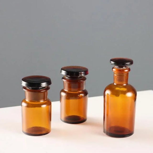 Glass Glass Pharmacy Bottles, Set of 10 For Sale - Image 7 of 8