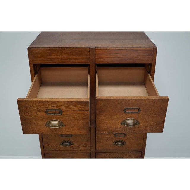 Vintage Dutch Oak Apothecary, 1930s For Sale - Image 12 of 16