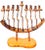 X-Large, Vintage Rami Zamir Torch Cut Hand Forged Brutalist Copper Menorah and Pedestal One of a Kind Israel For Sale - Image 12 of 13