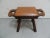 Brown Vintage Oak Milk Stool with Leather Top, 1890s For Sale - Image 8 of 8