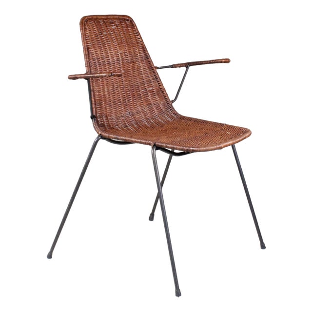 Rattan Chair by Gian Franco Legler For Sale