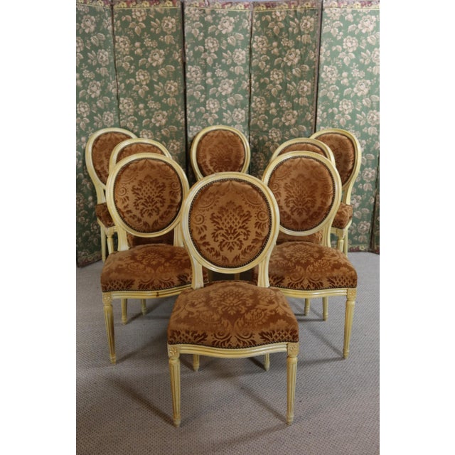 Vintage Louis XVI Style Chairs, 1970s, Set of 8 For Sale - Image 11 of 11