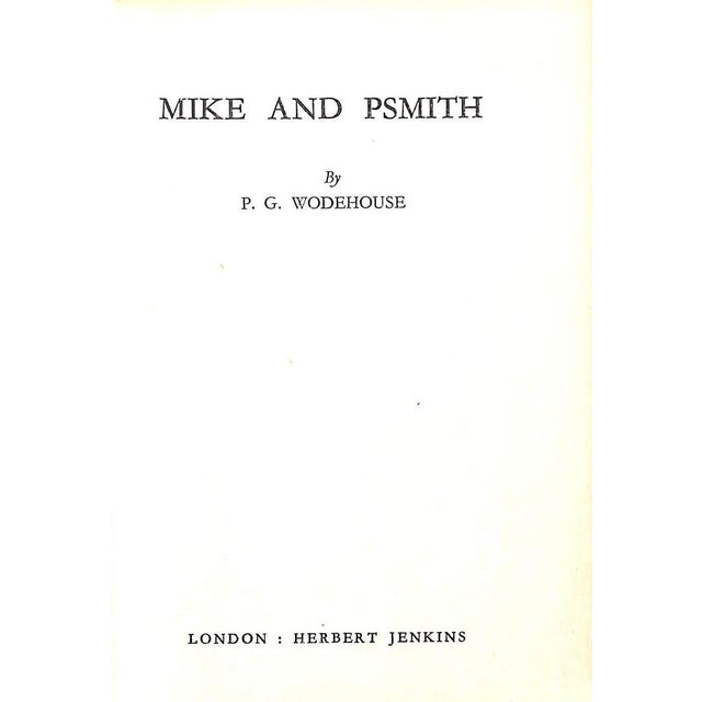 Traditional "Mike and Psmith" 1966 Wodehouse, p.g. For Sale - Image 3 of 5