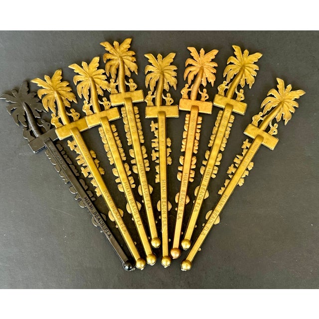 Vintage Hotel Bar Cocktail Drink Stirrers Wreck Bar Miami Beach For Sale - Image 4 of 12