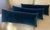 Transitional Set of 3 Navy Blue Velvet Lumbar / Kidney Pillows With Down Inserts For Sale - Image 3 of 18