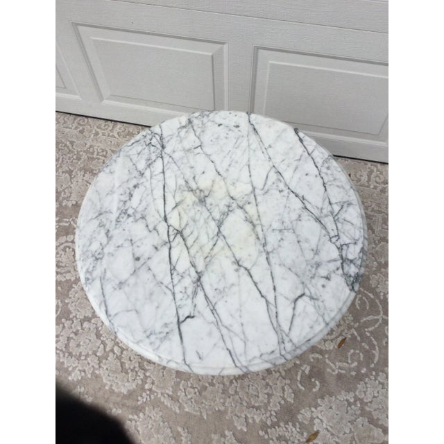 Vintage Palm Beach Style Marble Top Accent Table For Sale In Orlando - Image 6 of 11