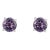 Round Cut Amethyst Stud Earrings - 2 Pieces For Sale
