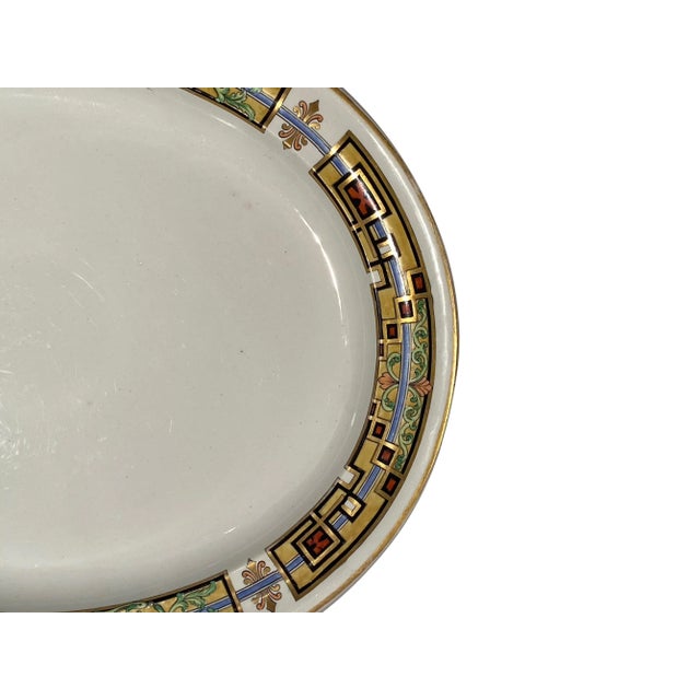 Art Deco Large Wedgewood 1930's Art Deco Platter - Hand Painted and Signed - Clarence IV For Sale - Image 3 of 8