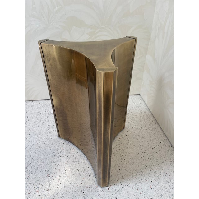 Mastercraft Mastercraft "Trilobi" Brass Pedestal For Sale - Image 4 of 6