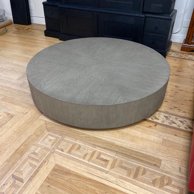 Restoration Hardware Machinto Round Coffee Table Chairish