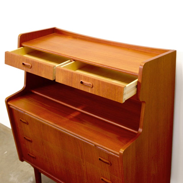 Danish Teak Secretary Desk For Sale - Image 11 of 12