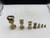 Farmhouse Set of Seven Solid Brass Scale Weights For Sale - Image 3 of 6